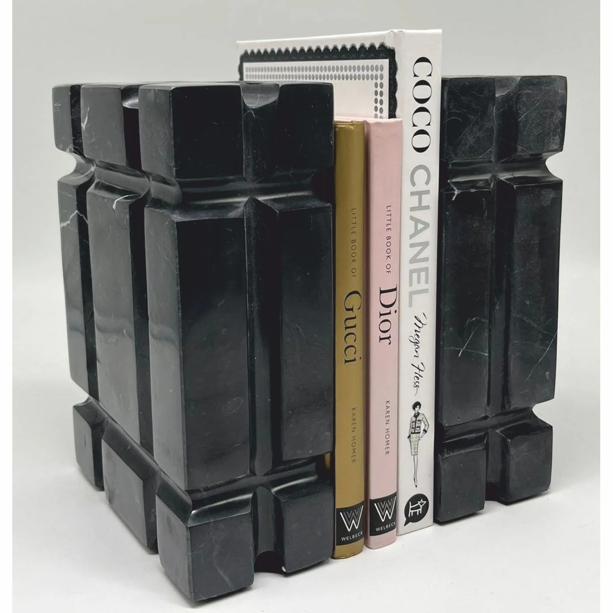 Luxury Marble Decorative Bookends Set Black - Decorative Accessories