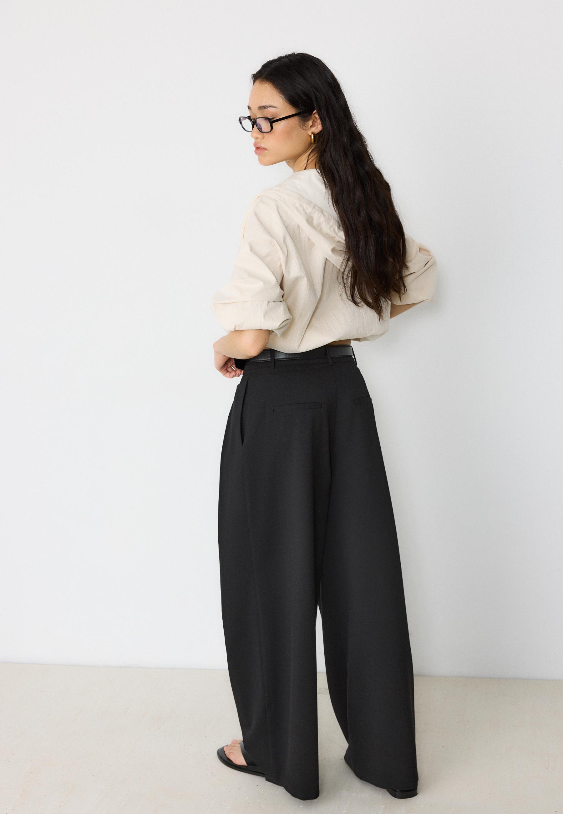 MAXI-DART TROUSERS WITH BELT