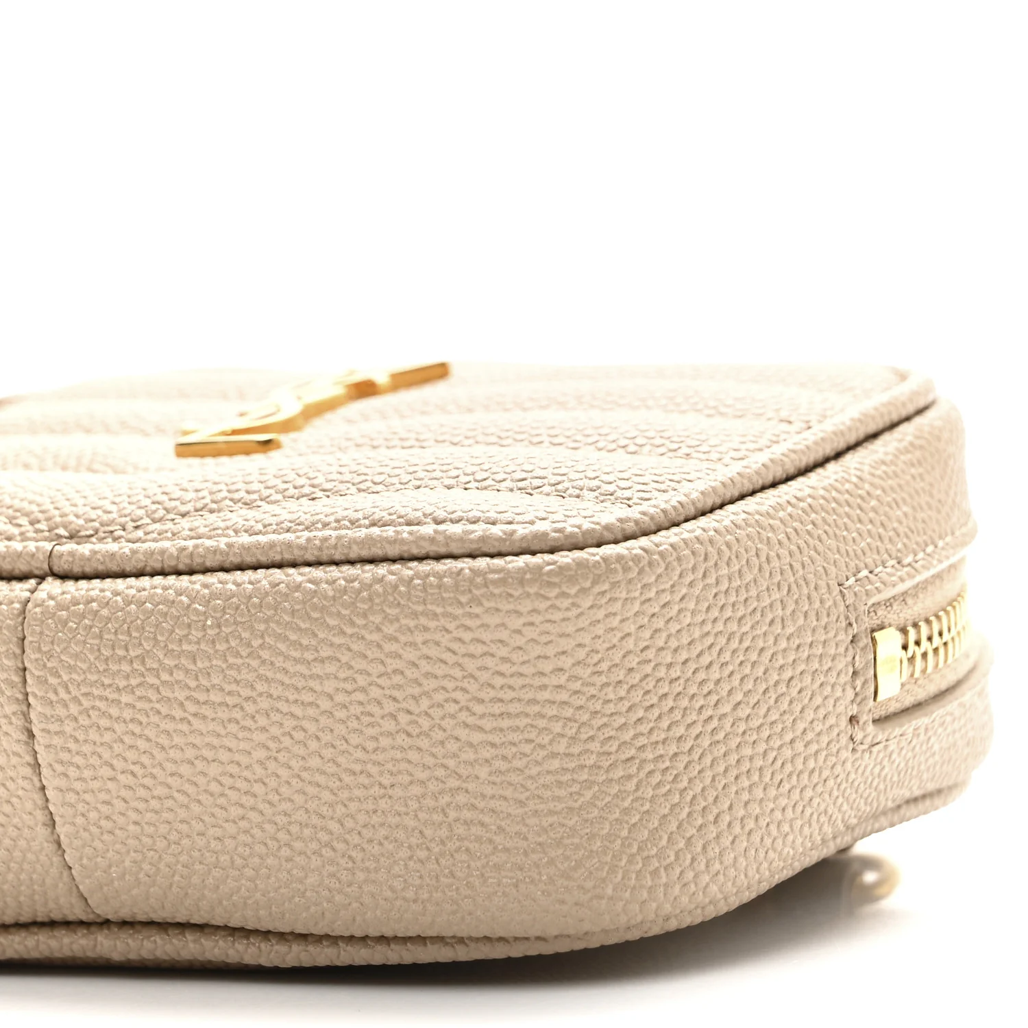Grain De Poudre Matelasse Monogram Baby Lou Camera Bag Dark Beige - Top Club