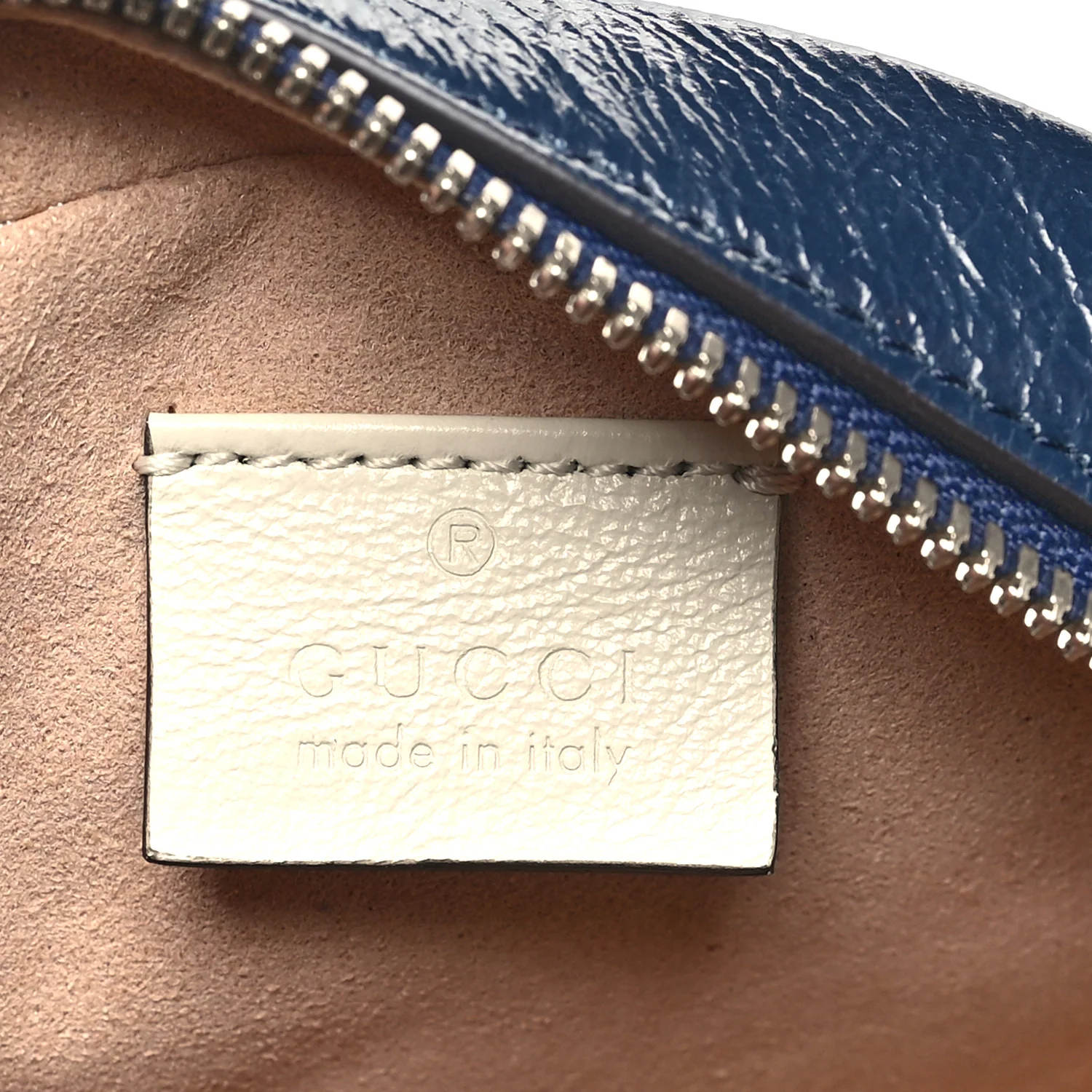 Azalea Calfskin Matelasse Diagonal Mini Torchon GG Marmont Round Shoulder Bag Blue Agata Mystic White - Top Club