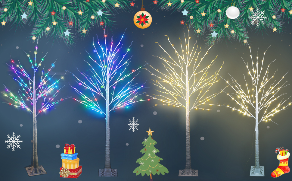 Christmas birch tree