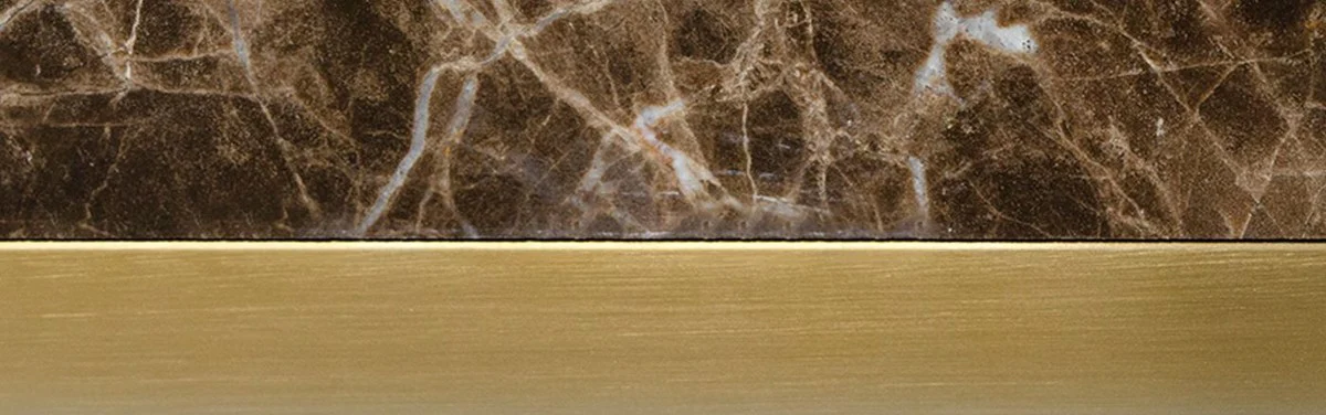 Side table with black-gray marble and golden base 40 x 40 x H. 50 cm - luxury living room decoration