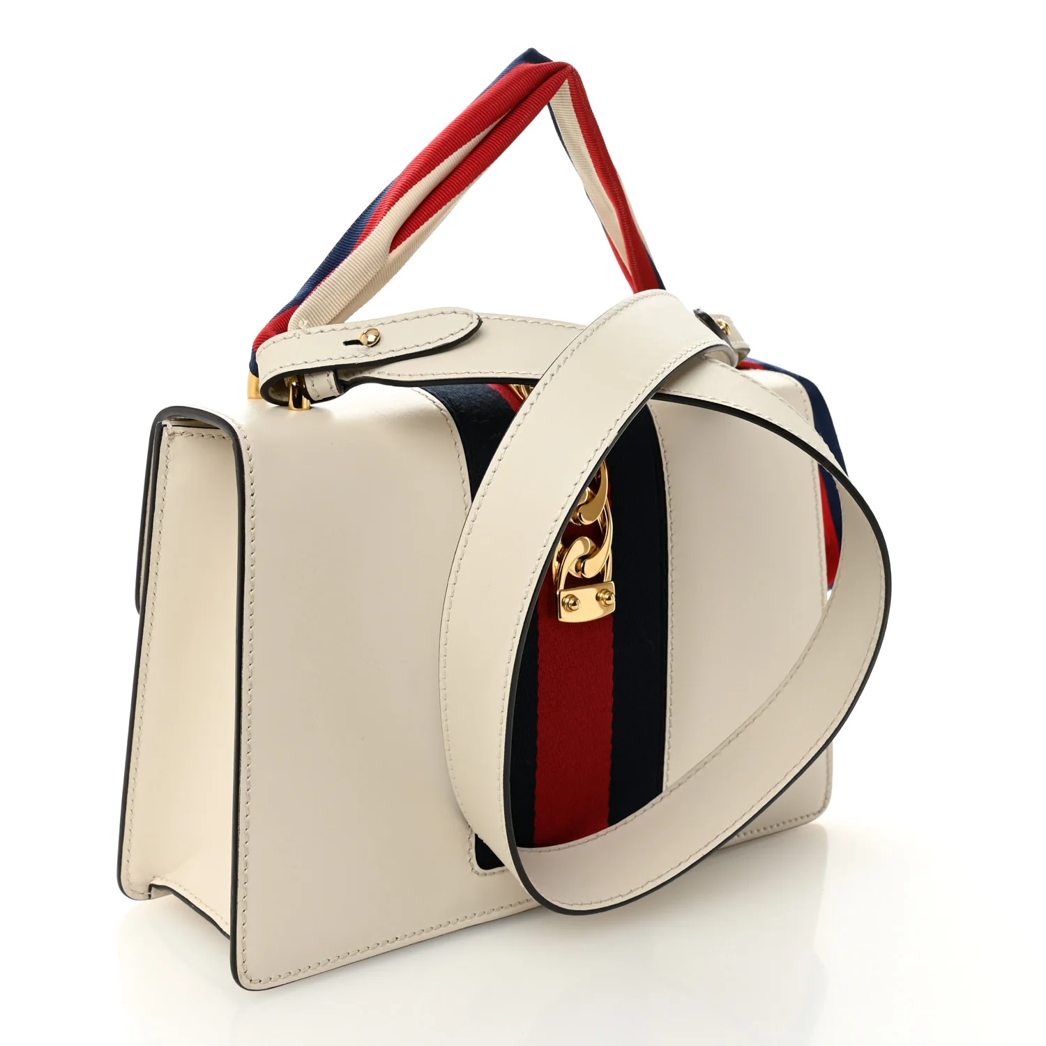 Calfskin Small Sylvie Shoulder Bag Off White - Top Club