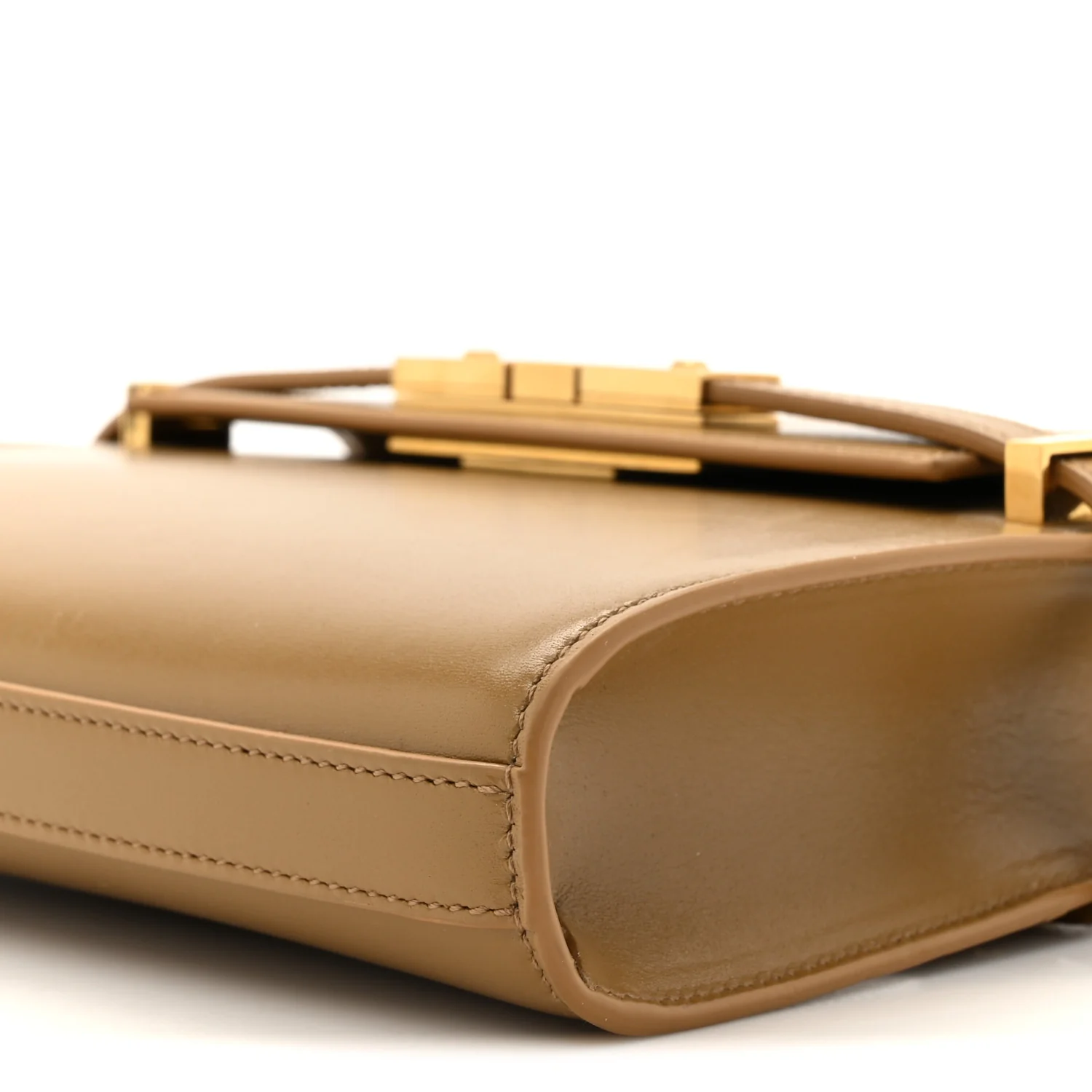 Smooth Calfskin Mini Manhattan Shoulder Bag Natural Tan - Top Club
