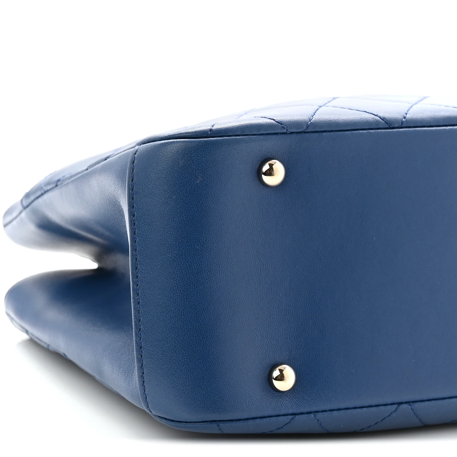 Lambskin Carry Chic Shopping Tote Blue - Top Club