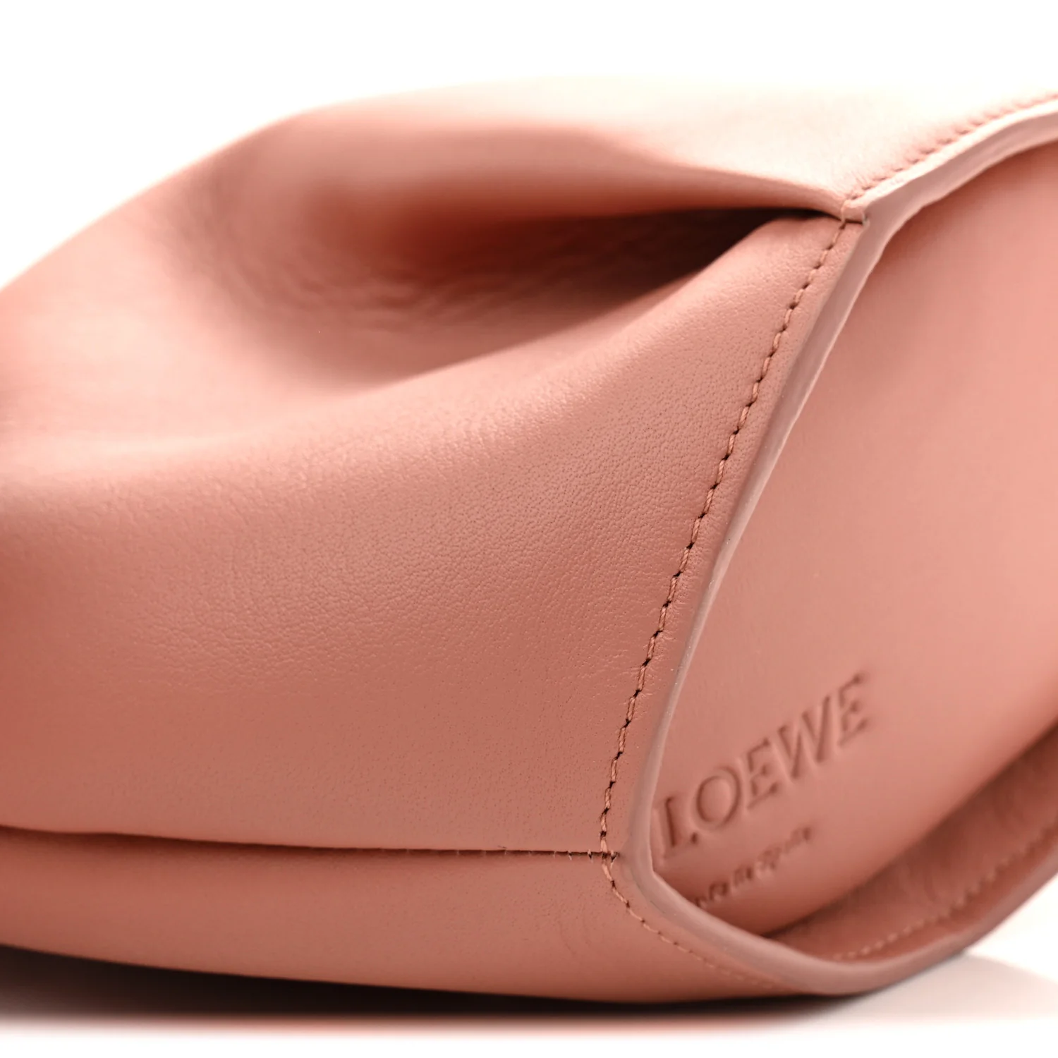 Calfskin Shearling Small Bunny Shoulder Bag Peach Bloom - Top Club