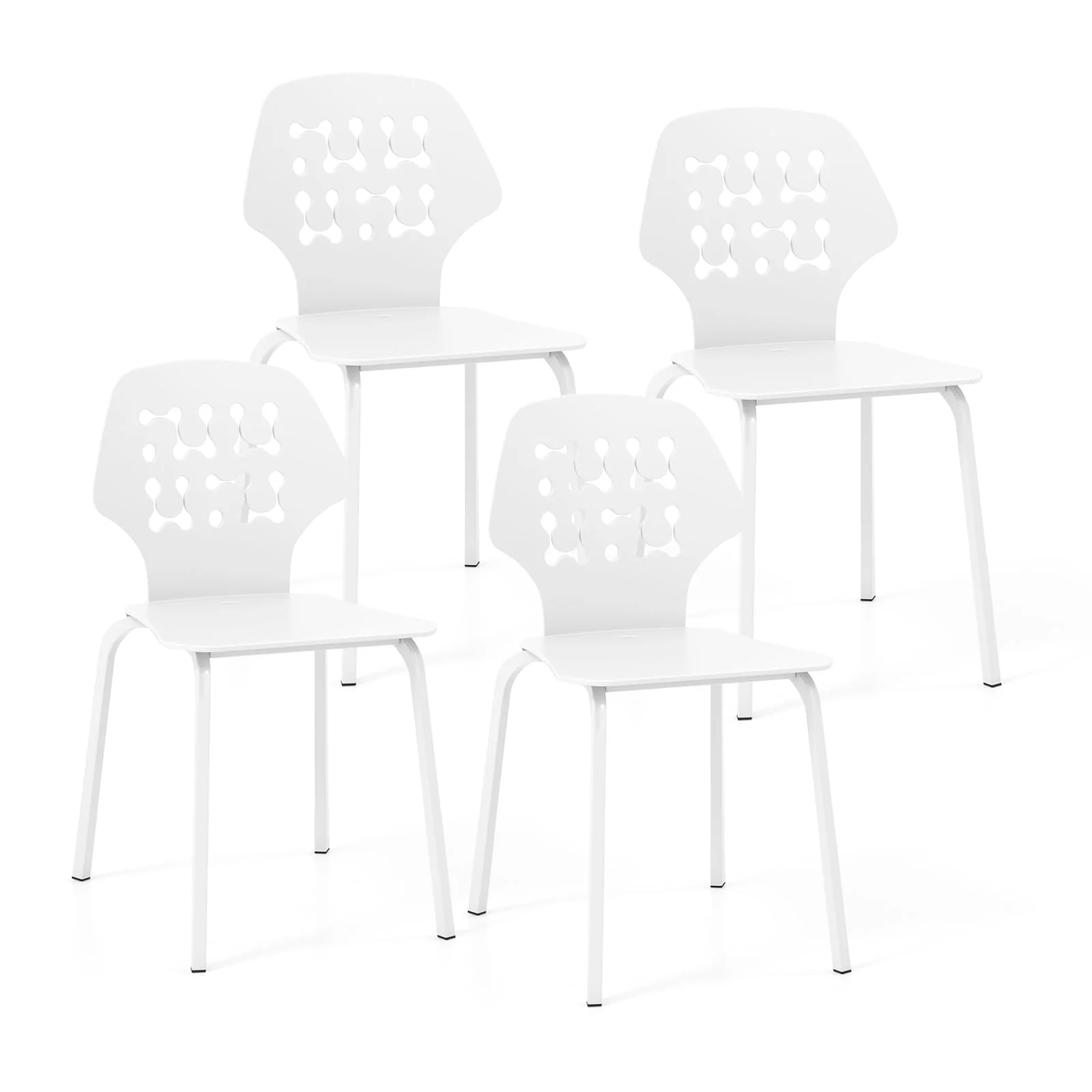 BEFOUNDLOVELY Modern Dining Chairs Set of 4, Modern Kitchen Chair with Hollowed Backrest