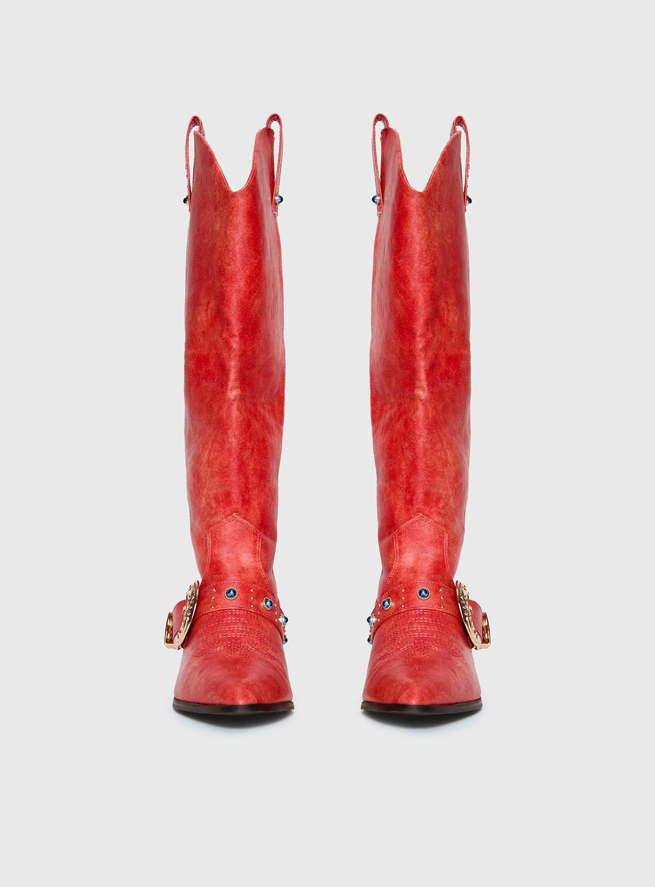 Rhode Cowboy Boots Red