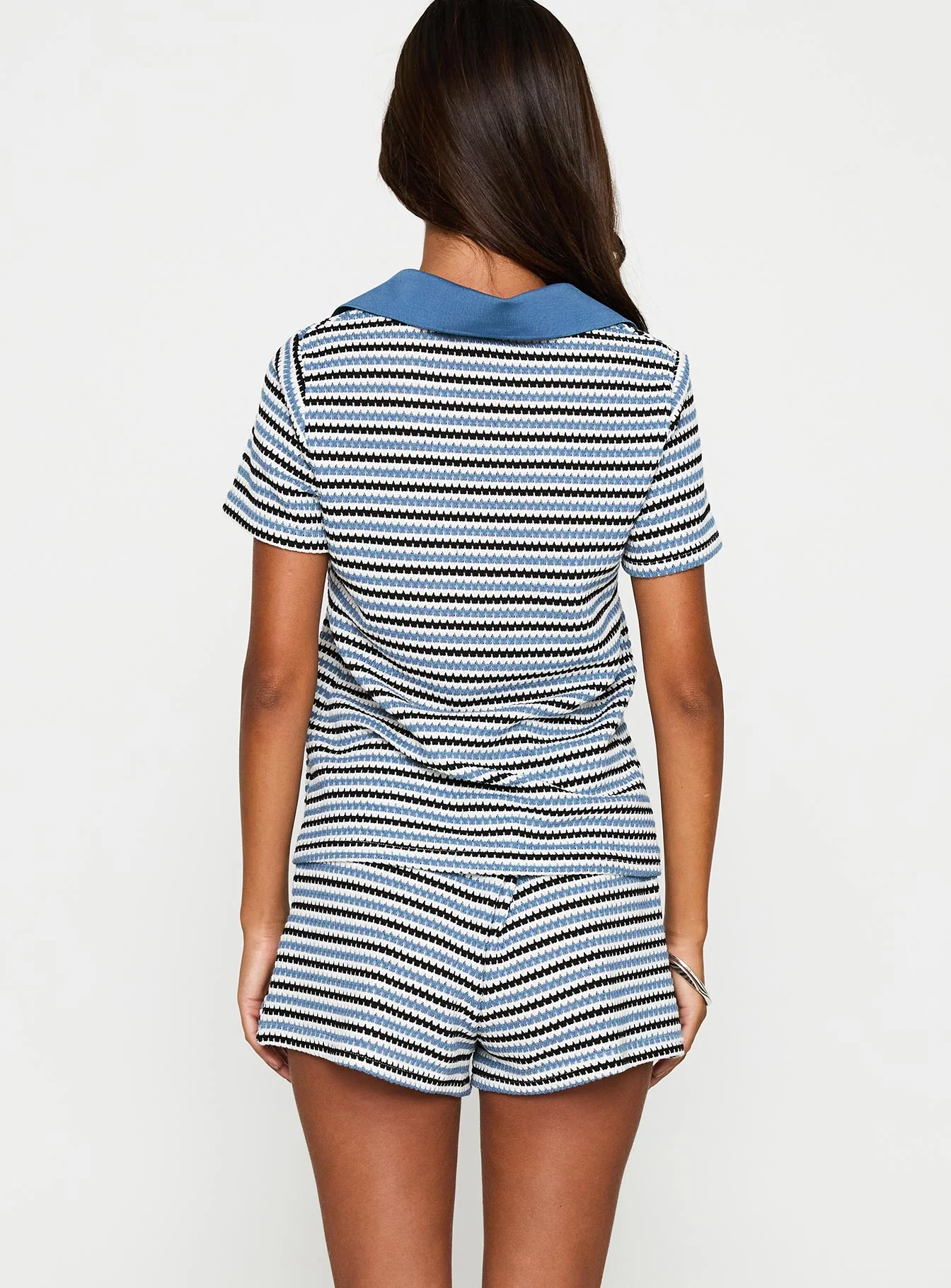 On Vacation Set Blue Stripe