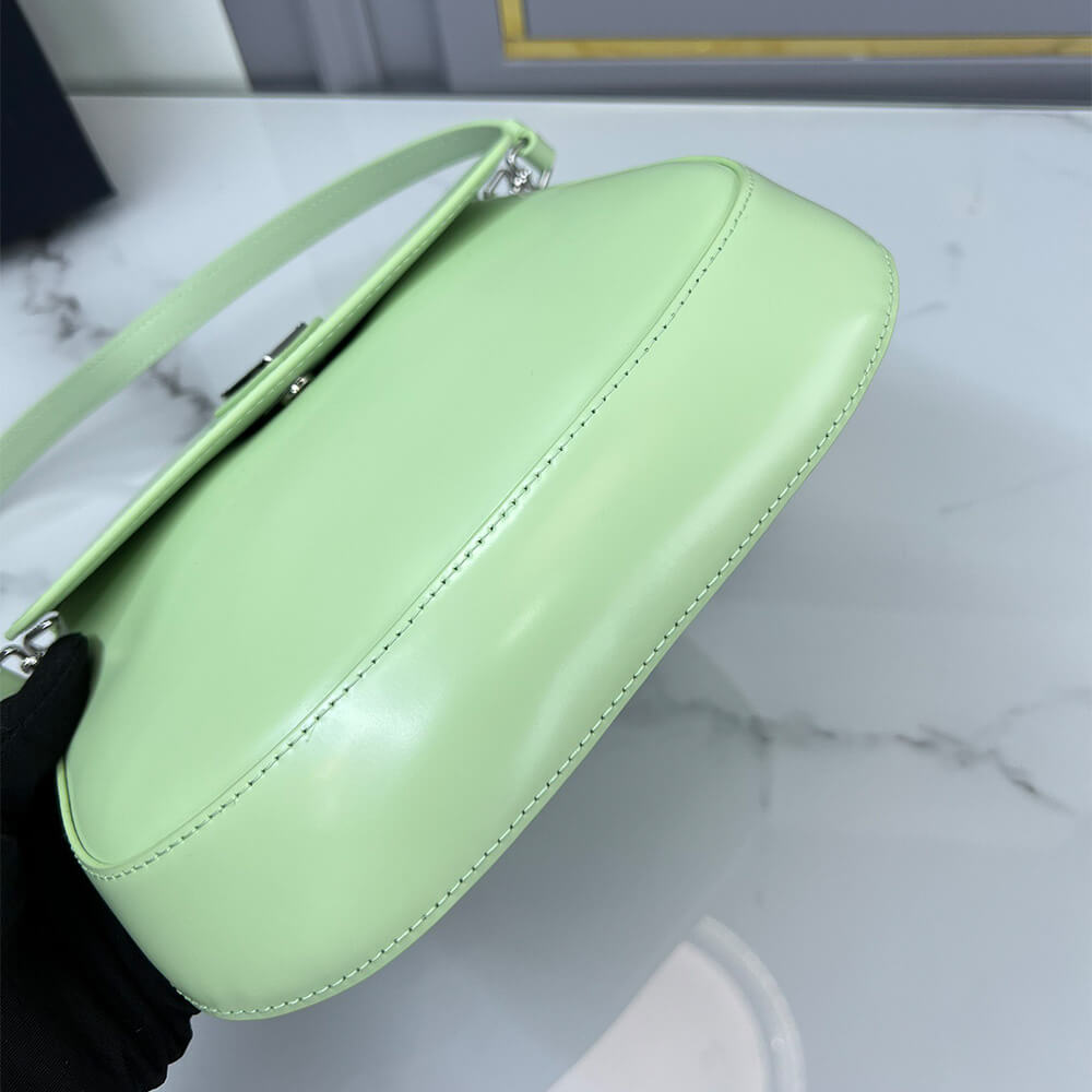 Small Prada Cleo brushed leather shoulder bag with flap - Top Club