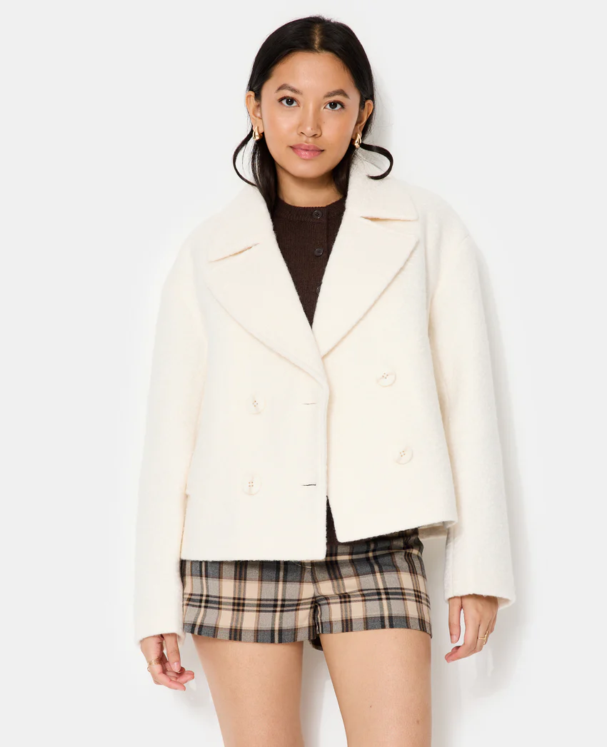 Pimkie Blouson caban effet drap de laine bouclée