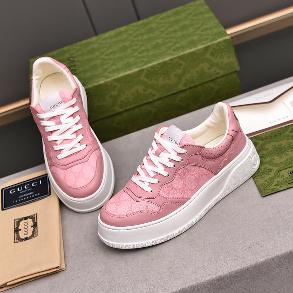 GUCCI Chunky B leather sneakers - Top Club