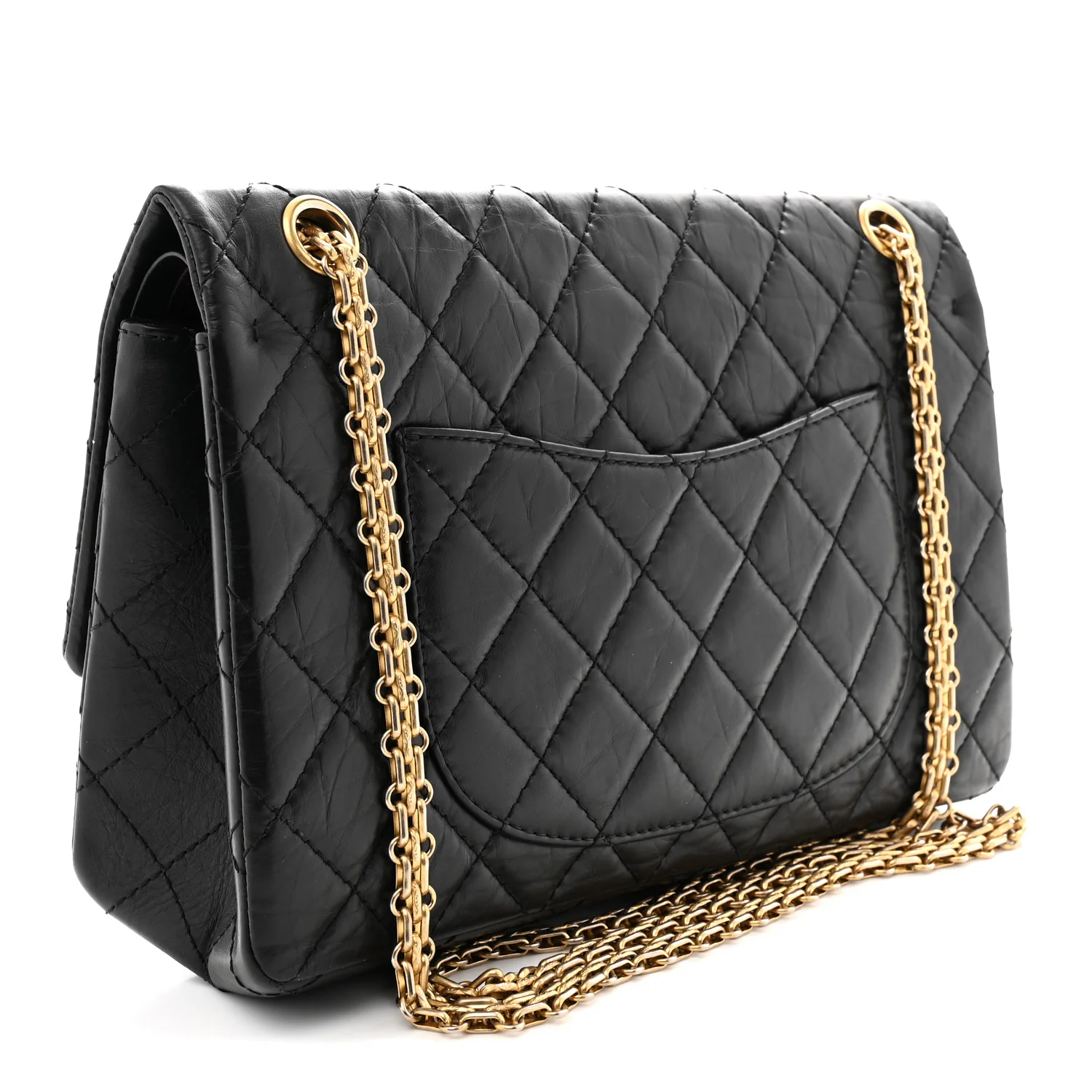 Aged Calfskin Quilted 2.55 Reissue 226 Flap Black - Top Club