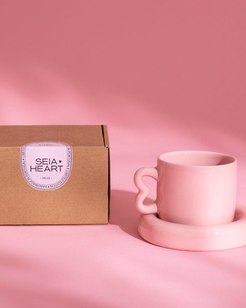 Seia Tasse & Untertasse Herz rosa