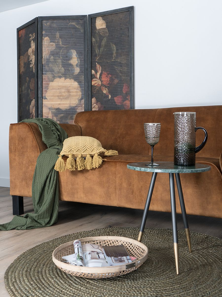 Rond voerkleed Jute army green ø120 cm