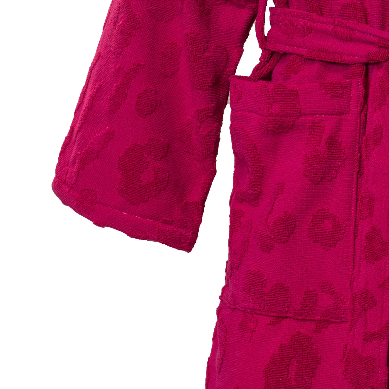 Accappatoio Con Cappuccio In Spugna Paradise Island Tg. S Fuxia Carrara