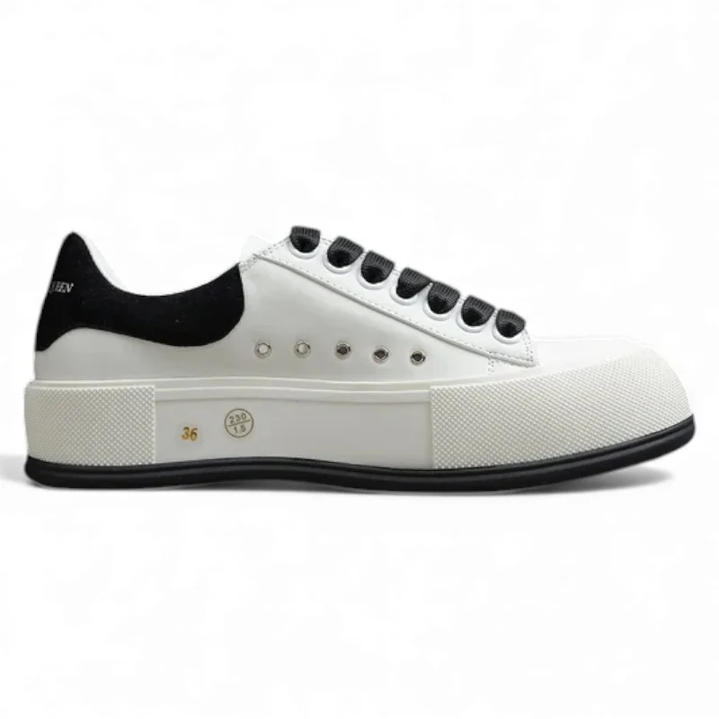 Alexander McQueen Vulcanized Low-Top Sneakers – Black &White - Sneaker Replica Workshop