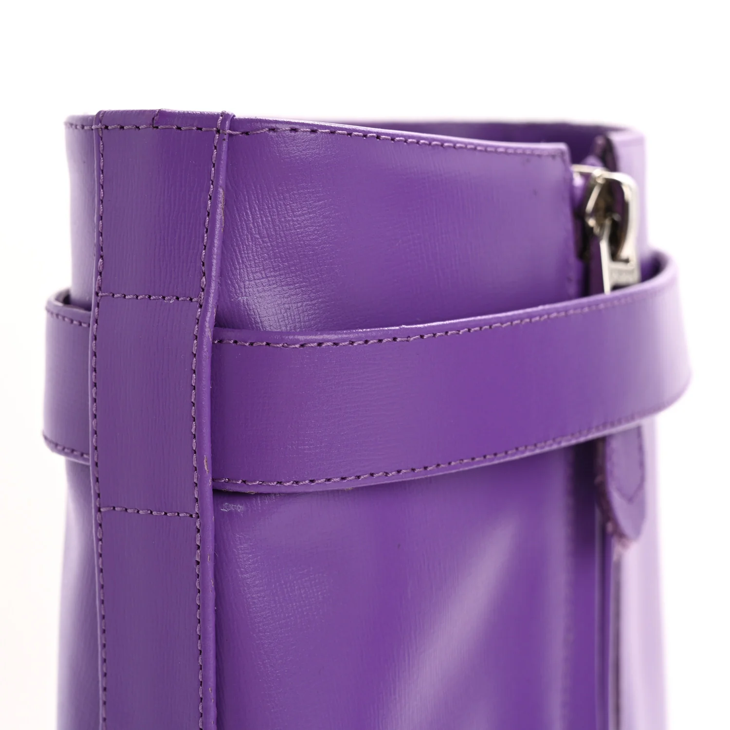 Calfskin Shark Lock Ankle Boots 39 Ultraviolet - Top Club
