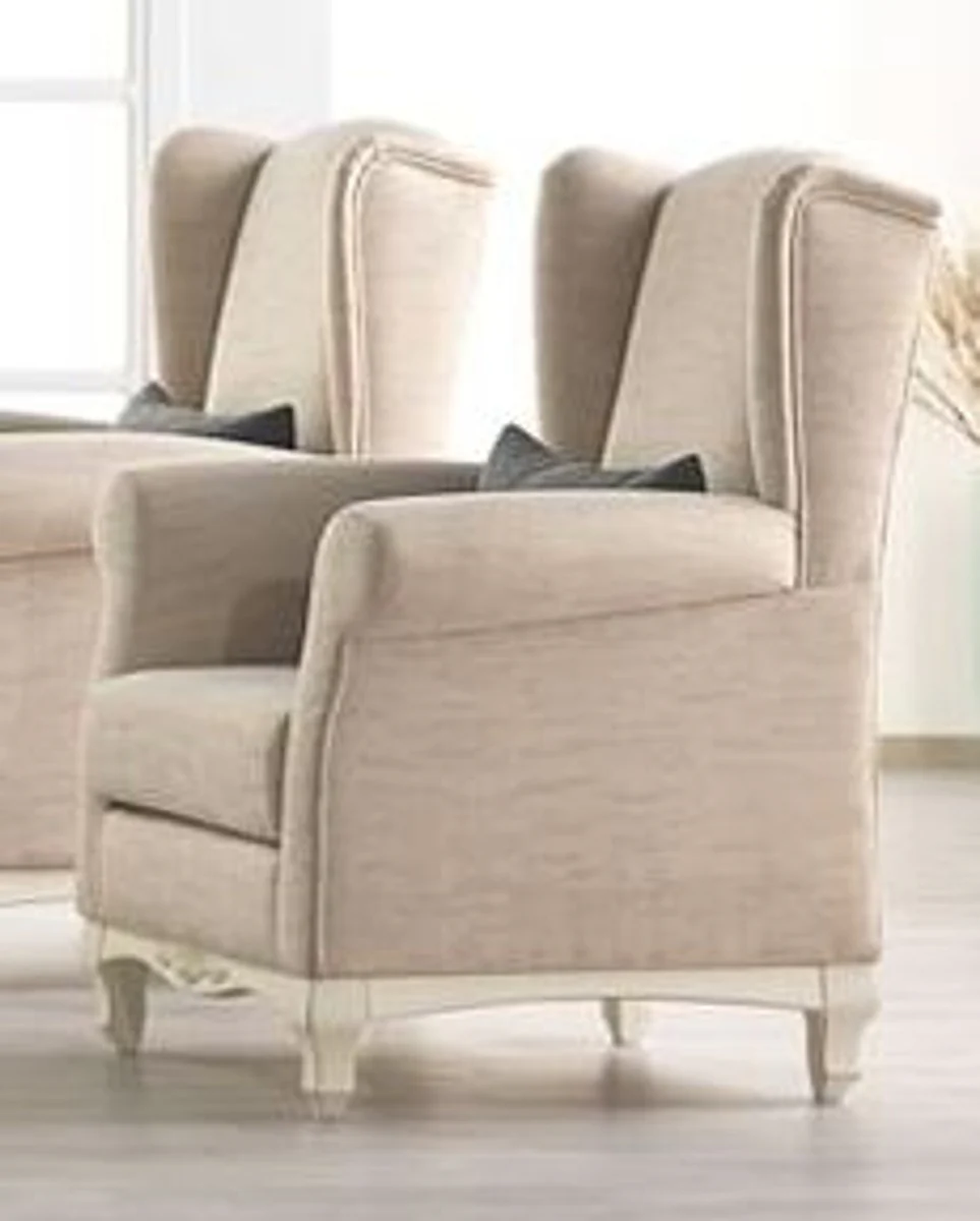 Designer Bergere Armchair Marbella Cream - Hotel Furniture