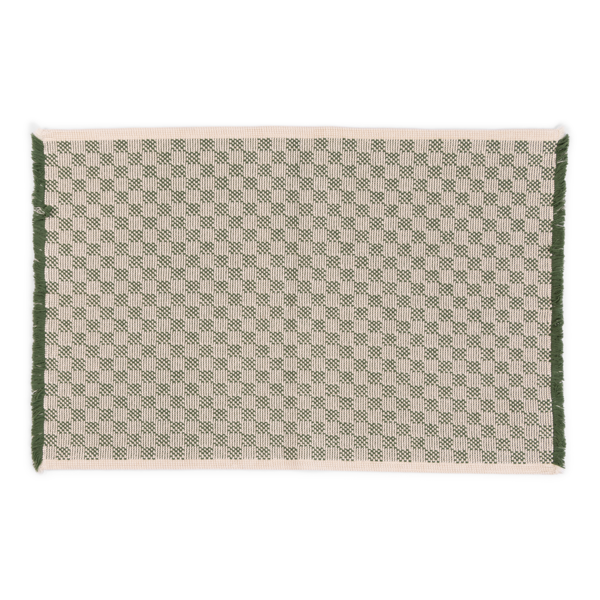 Badmat Sid green offwhite 90x60 cm