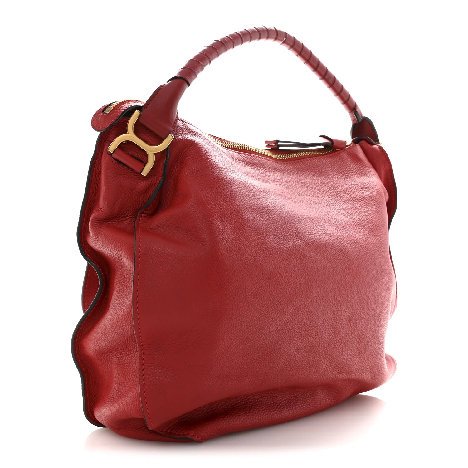Calfskin Large Marcie Hobo Red - Top Club
