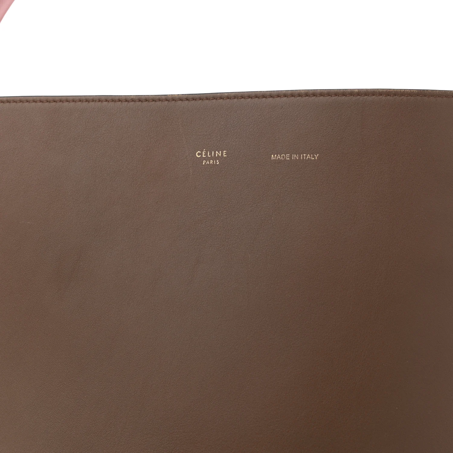 Shiny Smooth Calfskin Small Twisted Cabas Camel Brick - Top Club