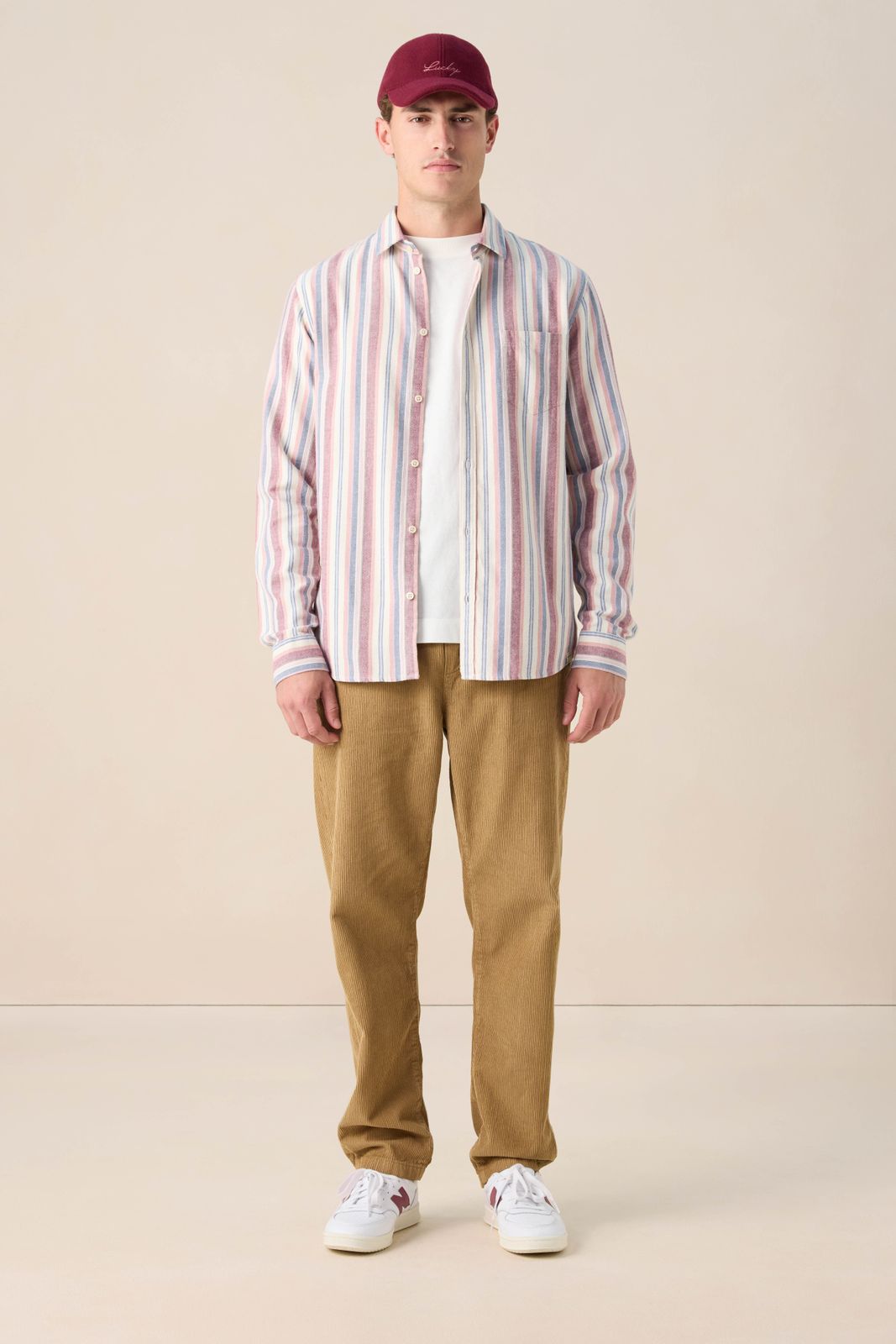 Rood gestreept overhemd