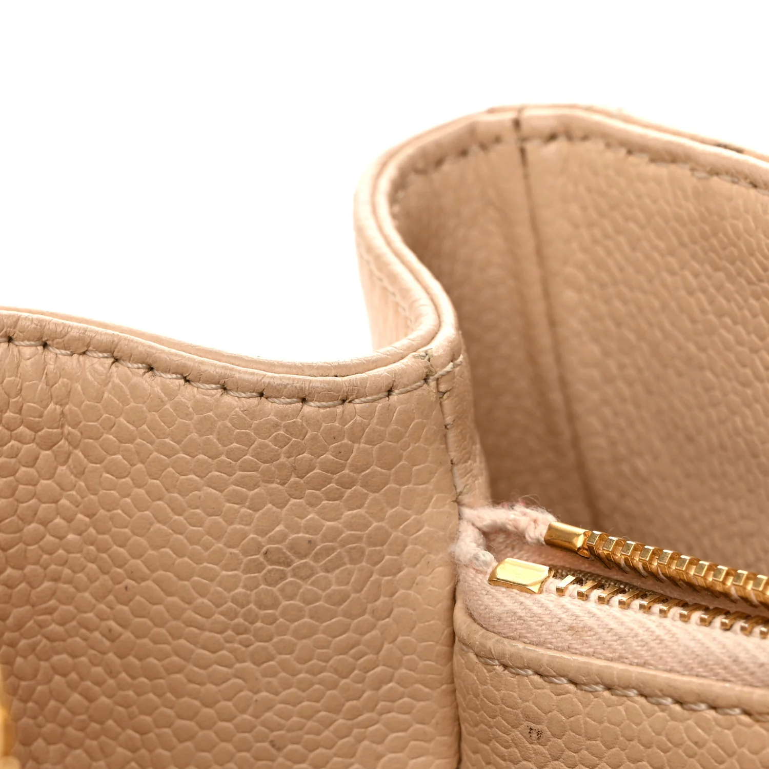 Caviar Quilted Grand Shopping Tote GST Beige Clair - Top Club