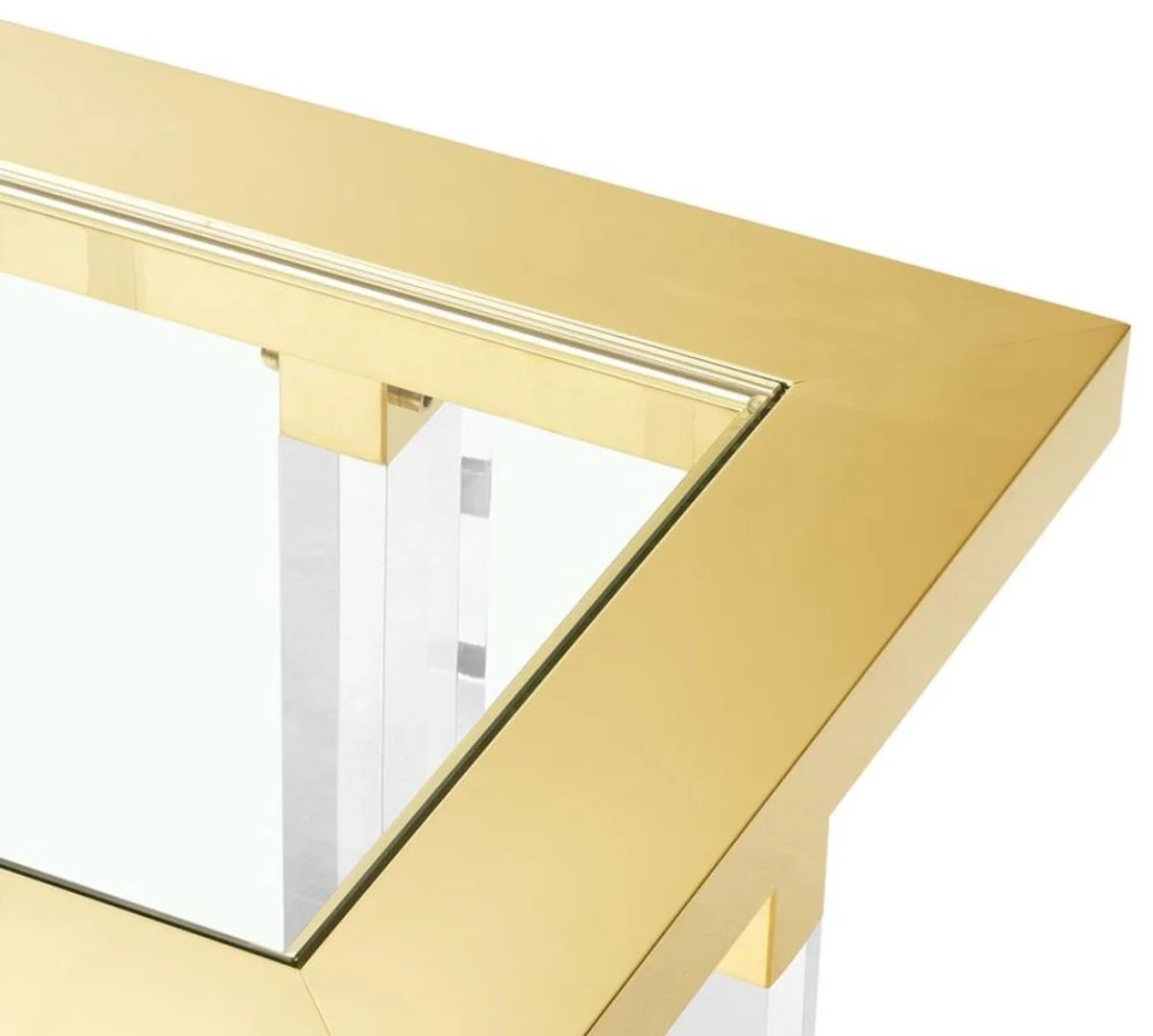 Living room side table gold 60 x 60 x H. 50 cm - luxury furniture