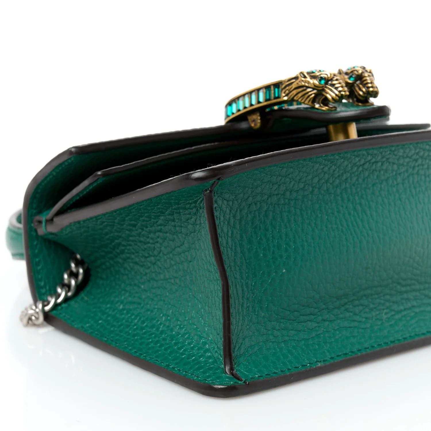 Dollar Calfskin Crystal Mini Dionysus Top Handle Bag Emerald - Top Club