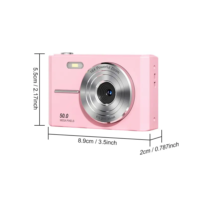 Digital Camera, Camera for Beginner with 2.4inch Screen, 720P Autofocus Portable Vlogging Camera with Dual Lens, Photo Capture, Video Recording, Memory Card, Anti-Shake, Mega Pixels, Powerful Zoom, Compact Point and Shoot Digital Cameras