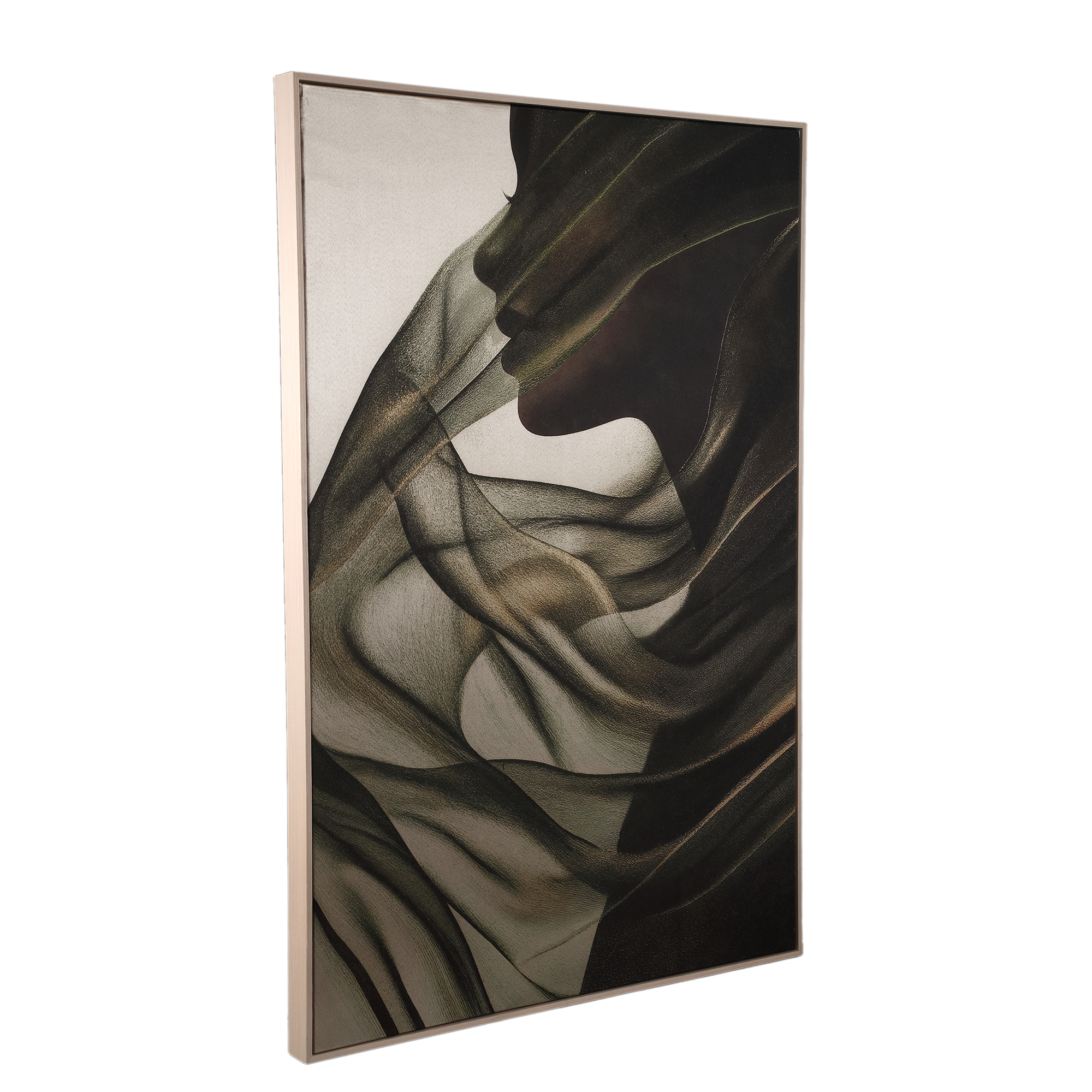 Canvas Elin donkergroen 83x123 cm