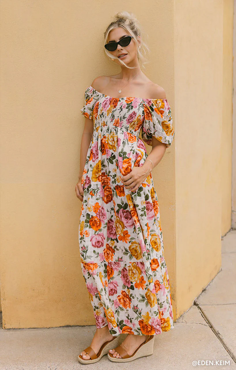 Joanna Maxi Dress ~ Ivory Hillside Floral
