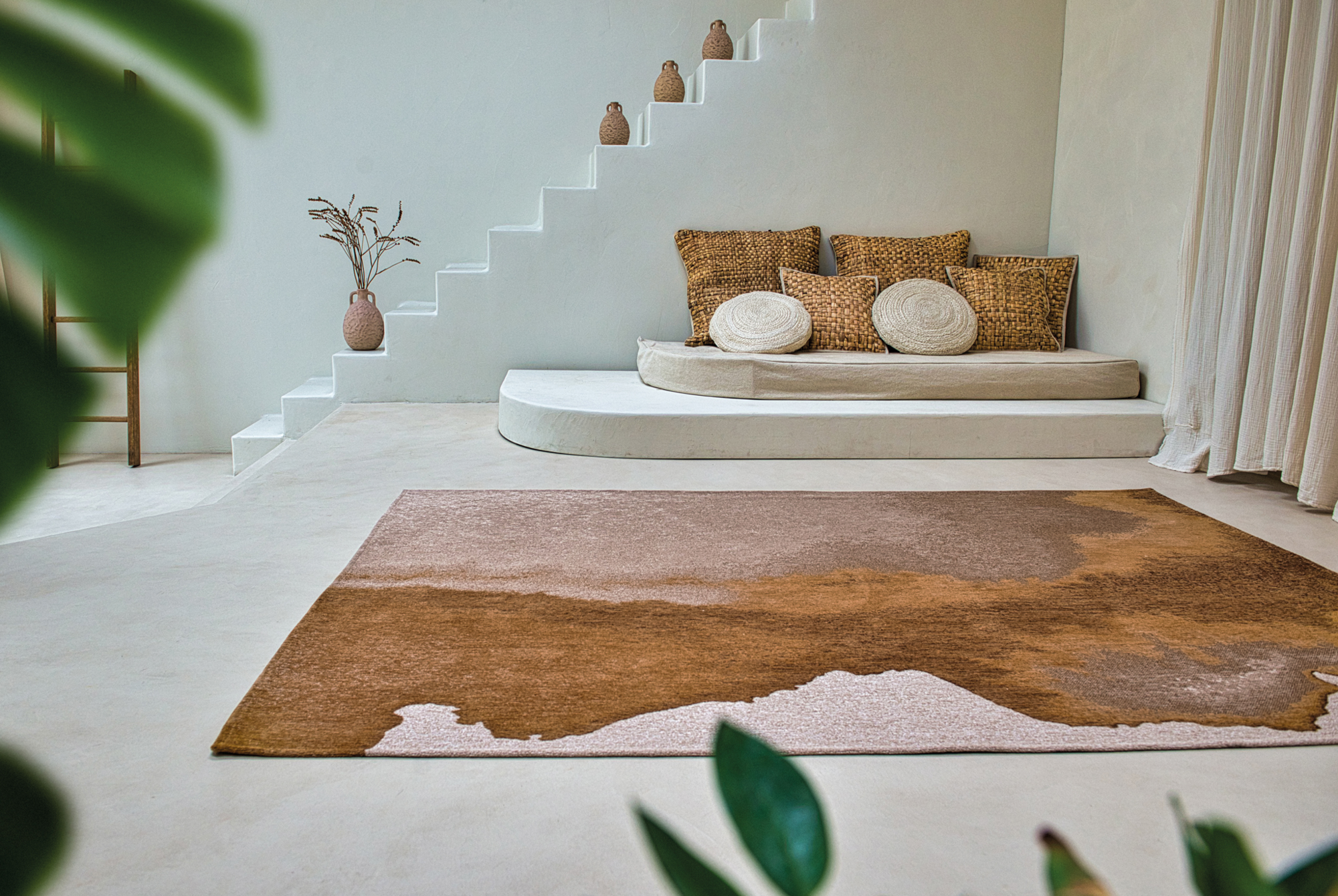 Ecorugs vloerkleed Lagoon oranje ∅ 240 cm