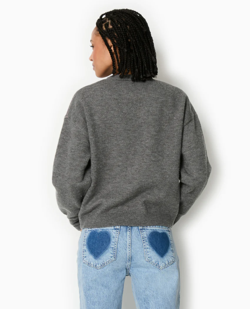 Pimkie Pull col rond motif jacquard et cœurs