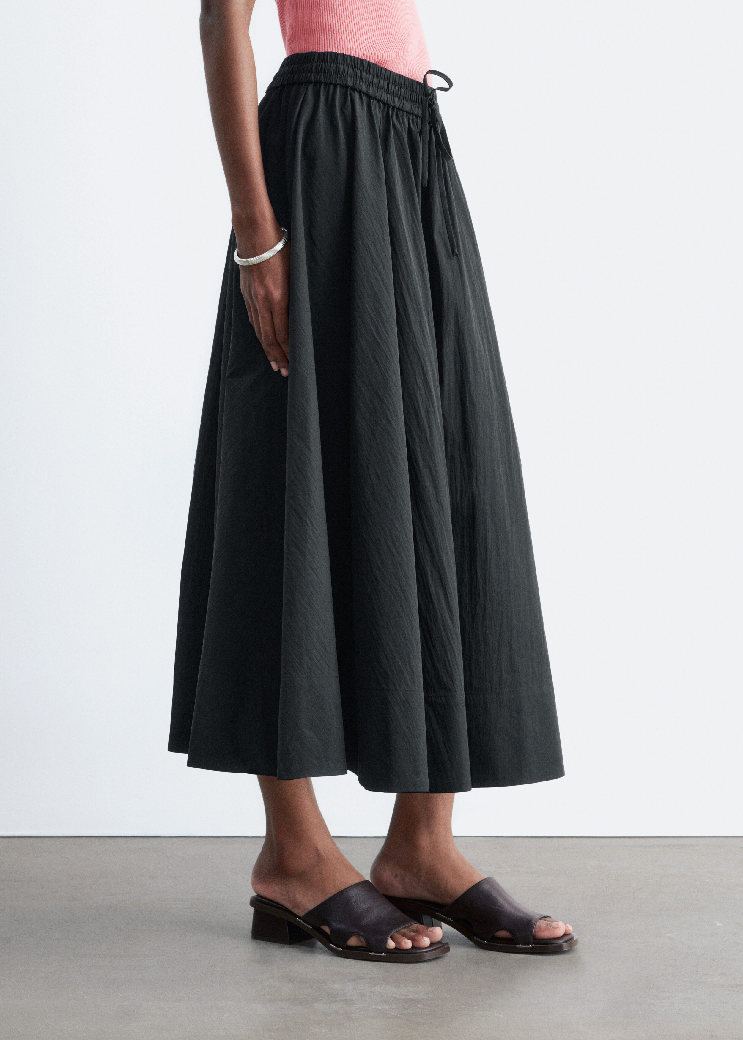 & Other Stories GATHERED A-LINE MAXI SKIRT