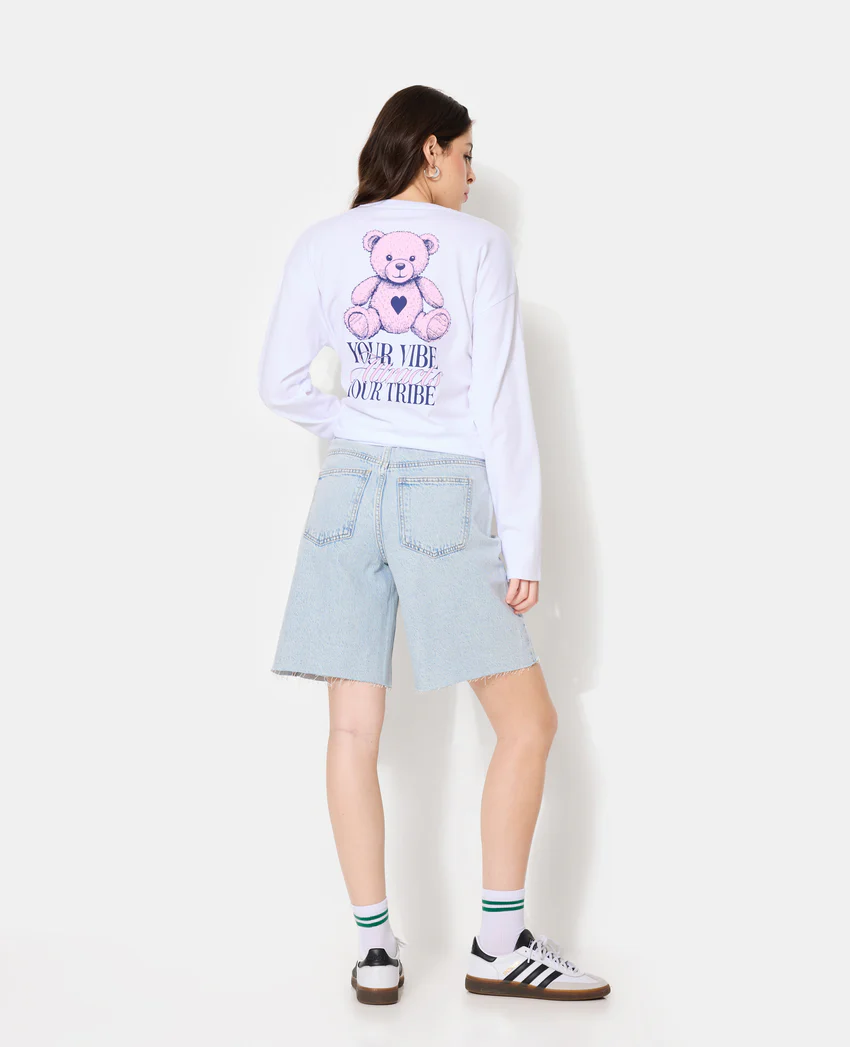 Pimkie T-shirt oversize manches longues avec print