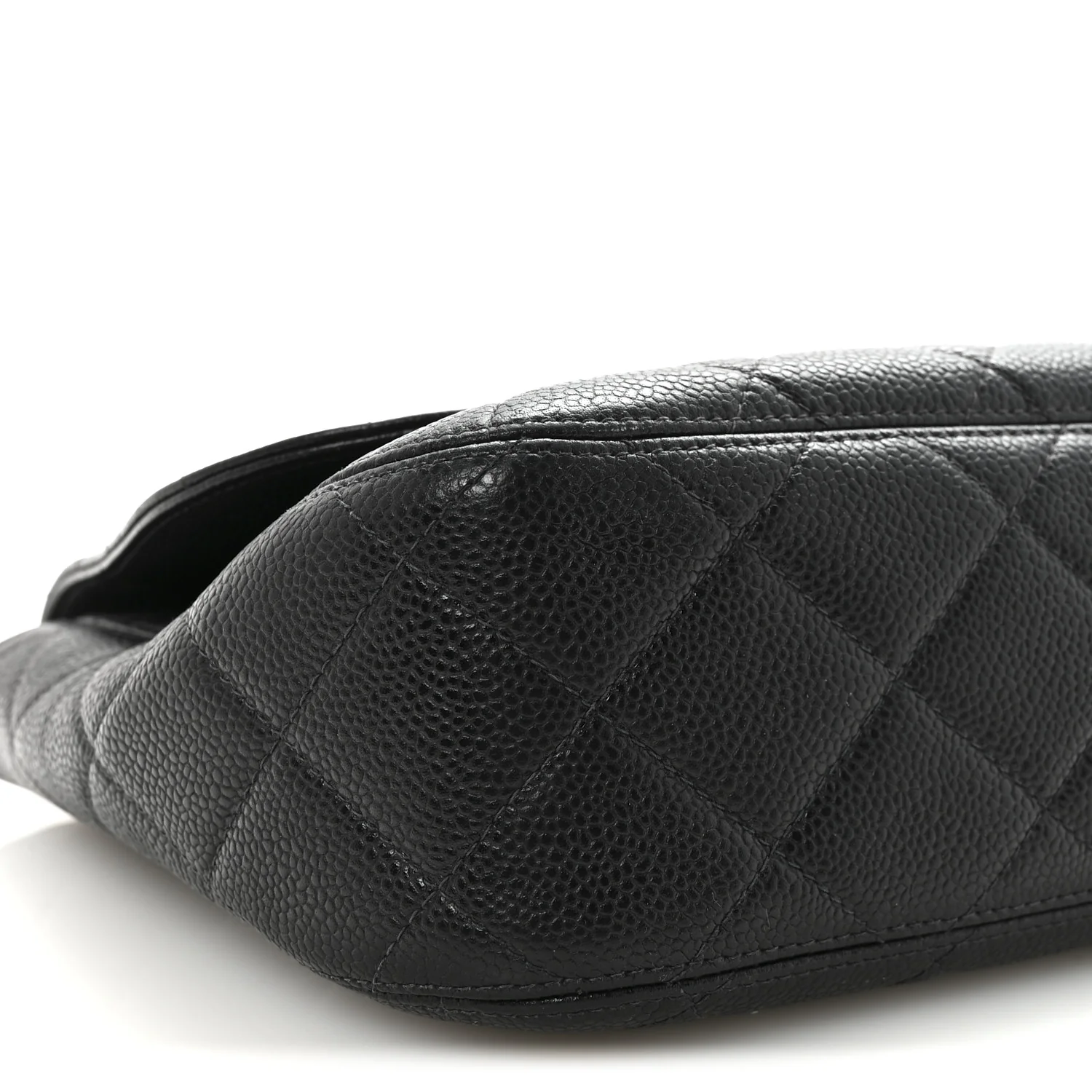 Caviar Quilted Jumbo Single Flap Black - Top Club