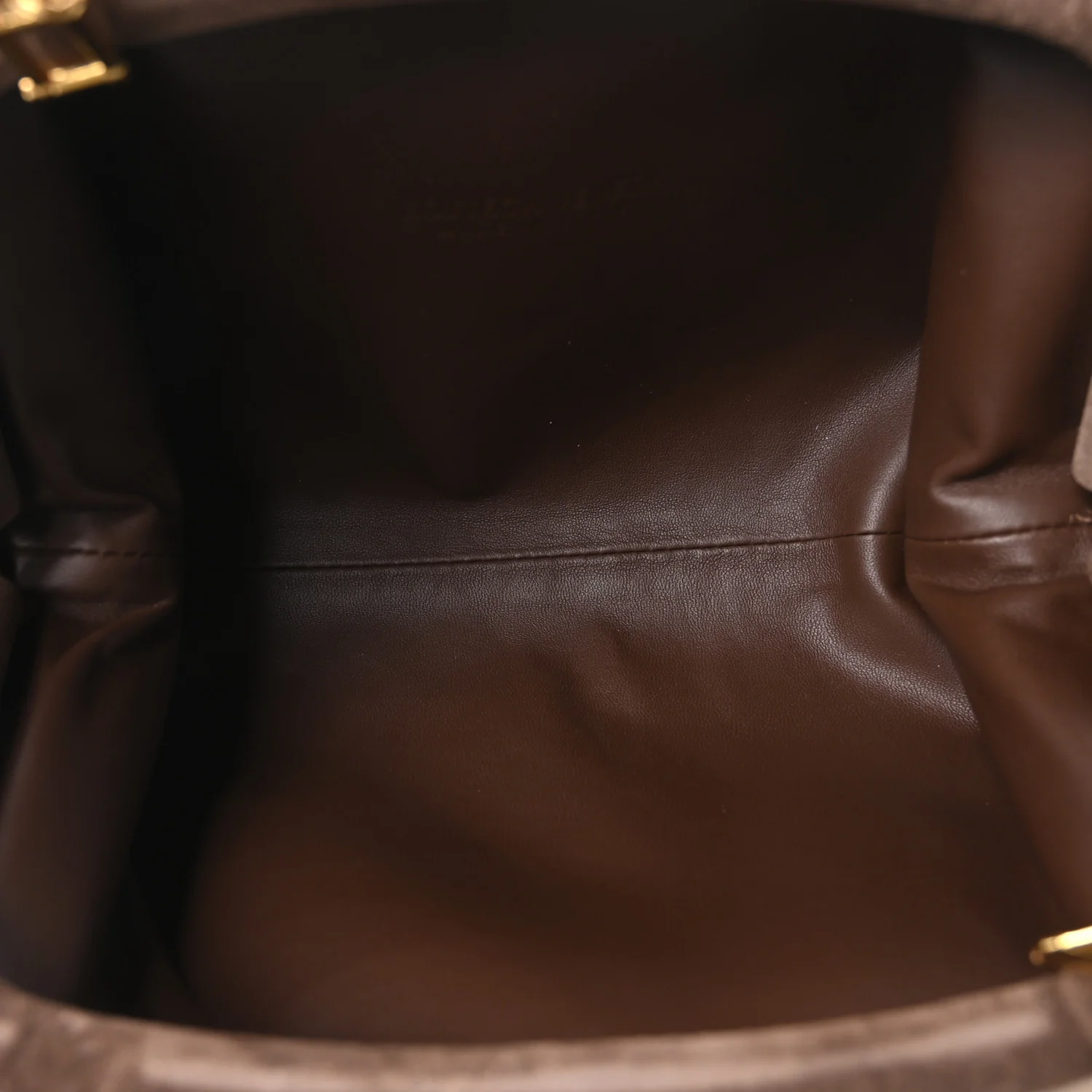 Suede Intrecciato Small The Lauren 1980 Clutch With Chain Praline Musk Washed Brownie - Top Club