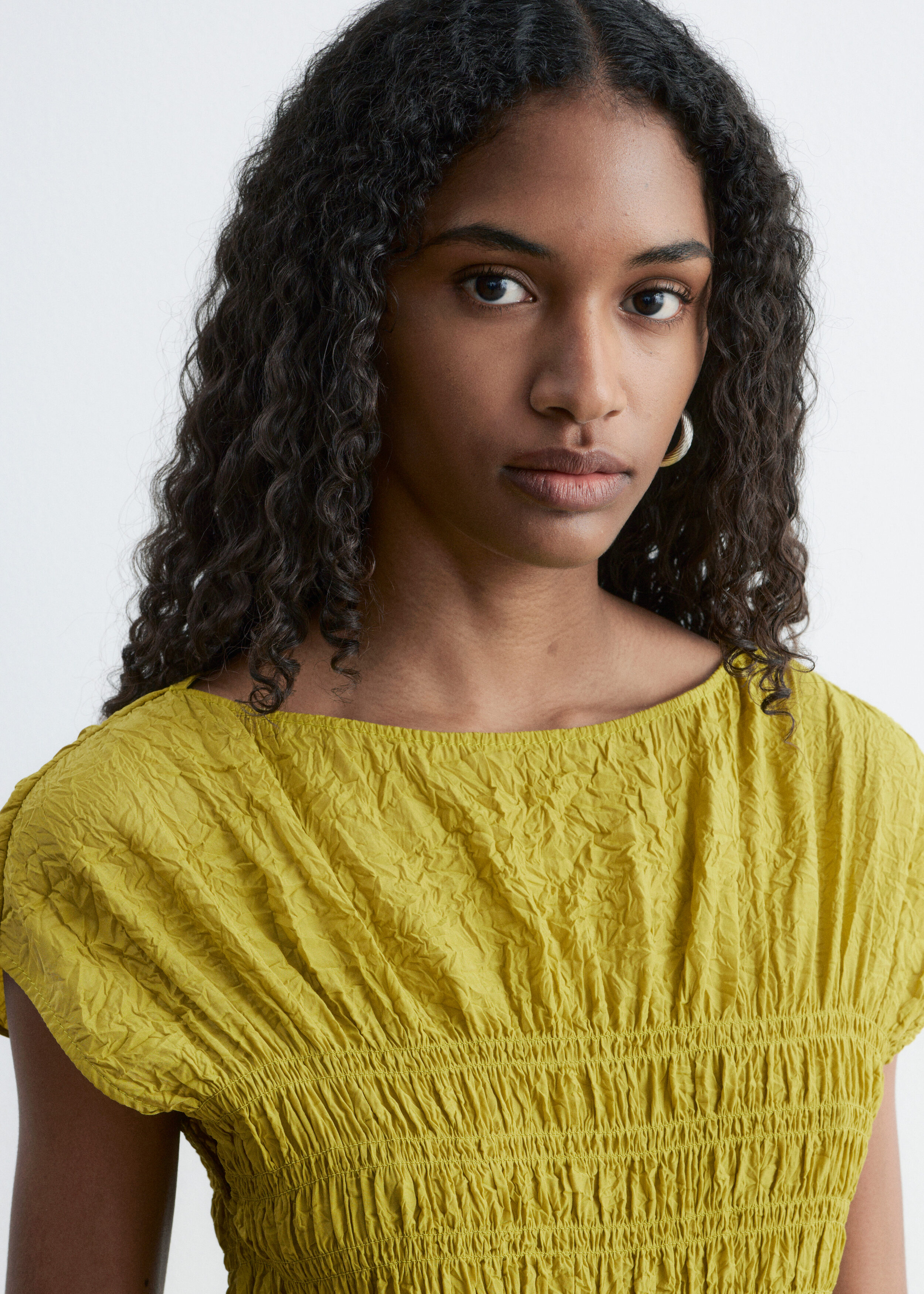 & Other Stories SMOCKED MAXI DRESS