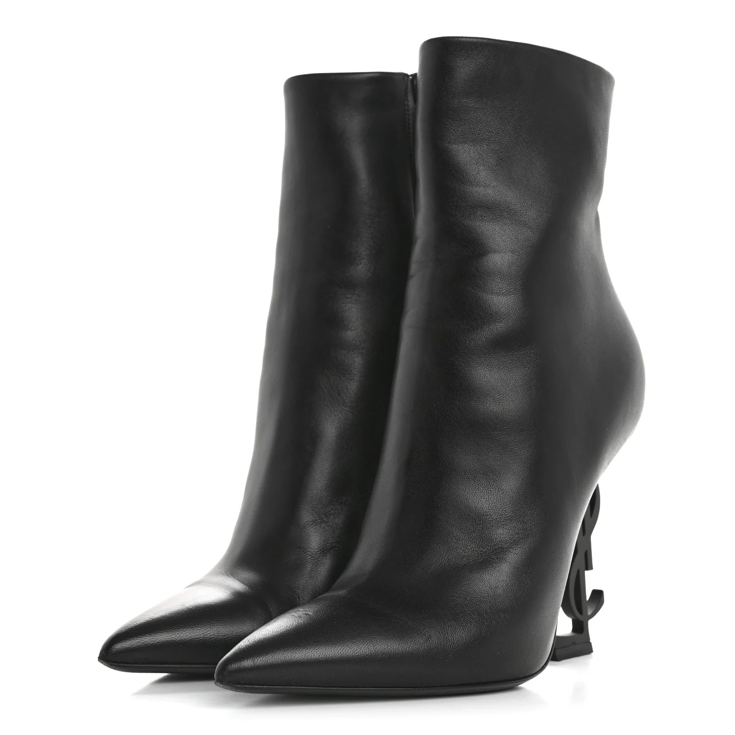 Calfskin Opyum Ankle Boots 36.5 Black - Top Club