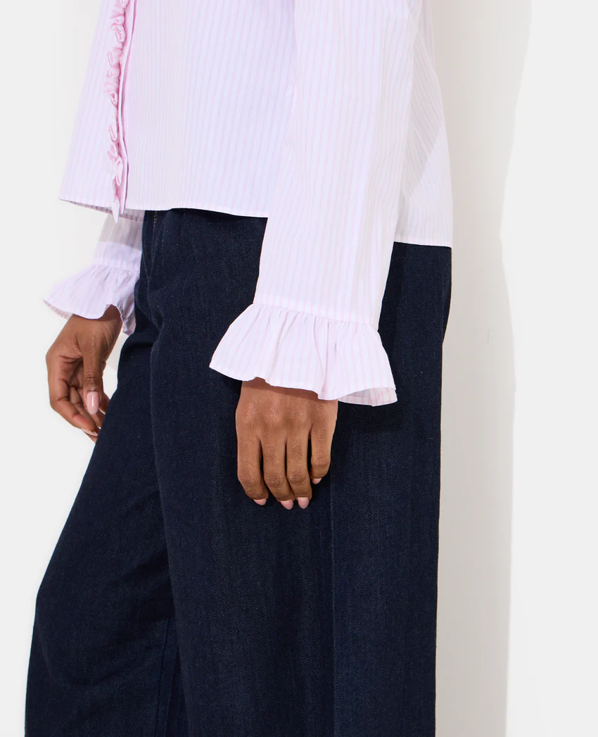 Pimkie Chemise popeline rayée avec volants