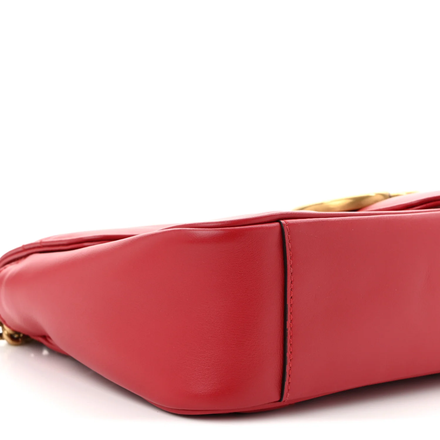 Calfskin Matelasse Small GG Marmont Shoulder Bag Hibiscus Red - Top Club