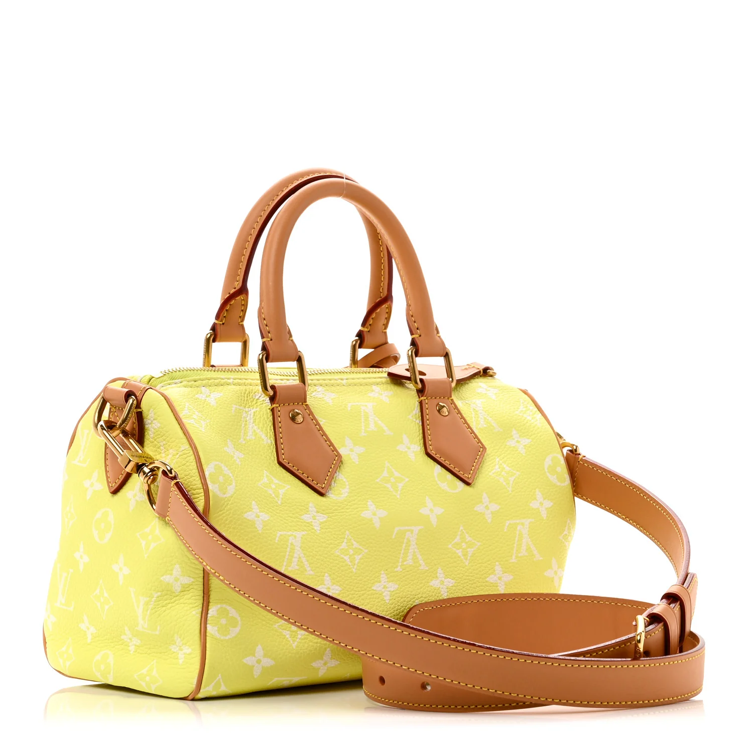 Calfskin Monogram Speedy P9 Bandouliere 25 Lemonade Yellow - Top Club