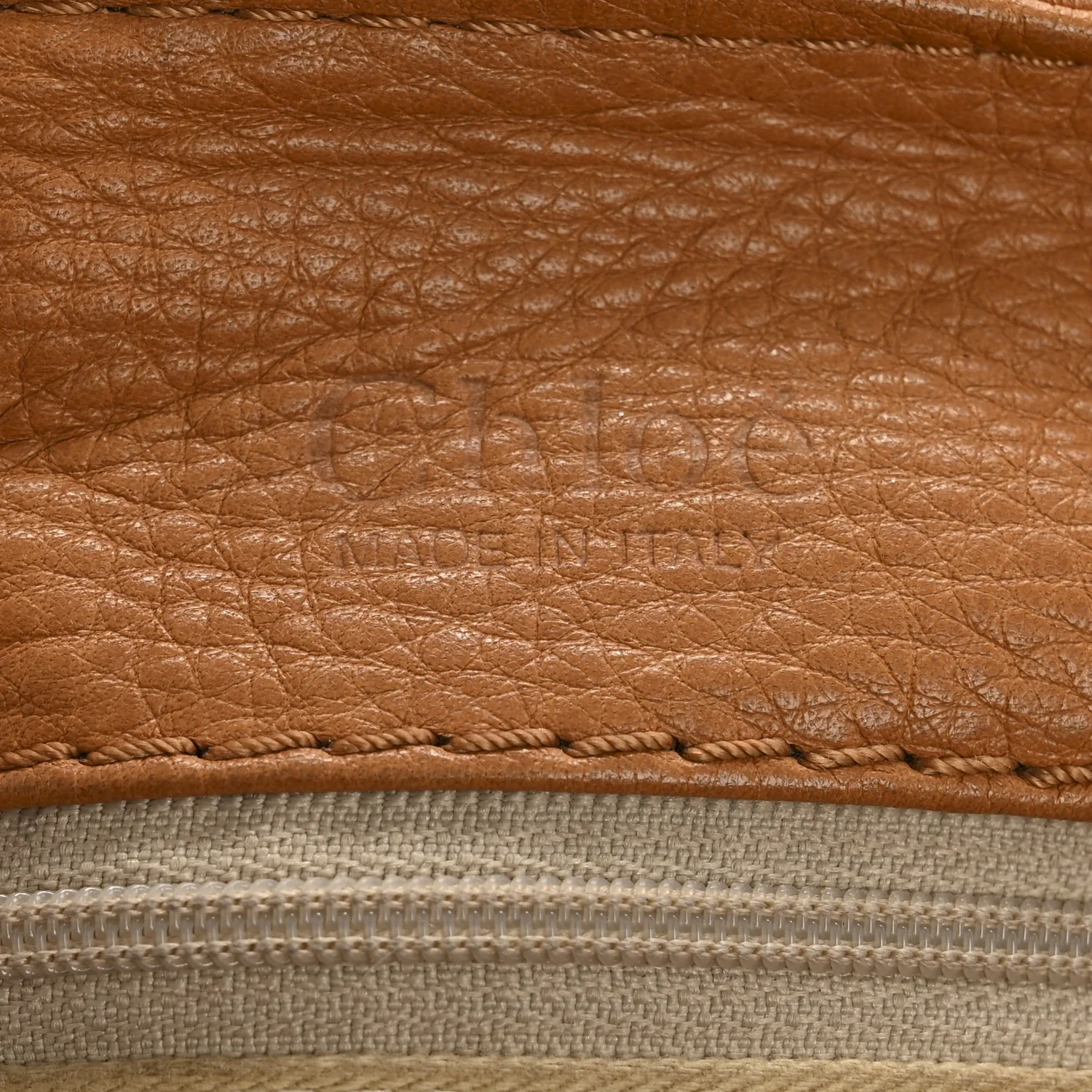 Calfskin Medium Paddington Satchel Tan - Top Club