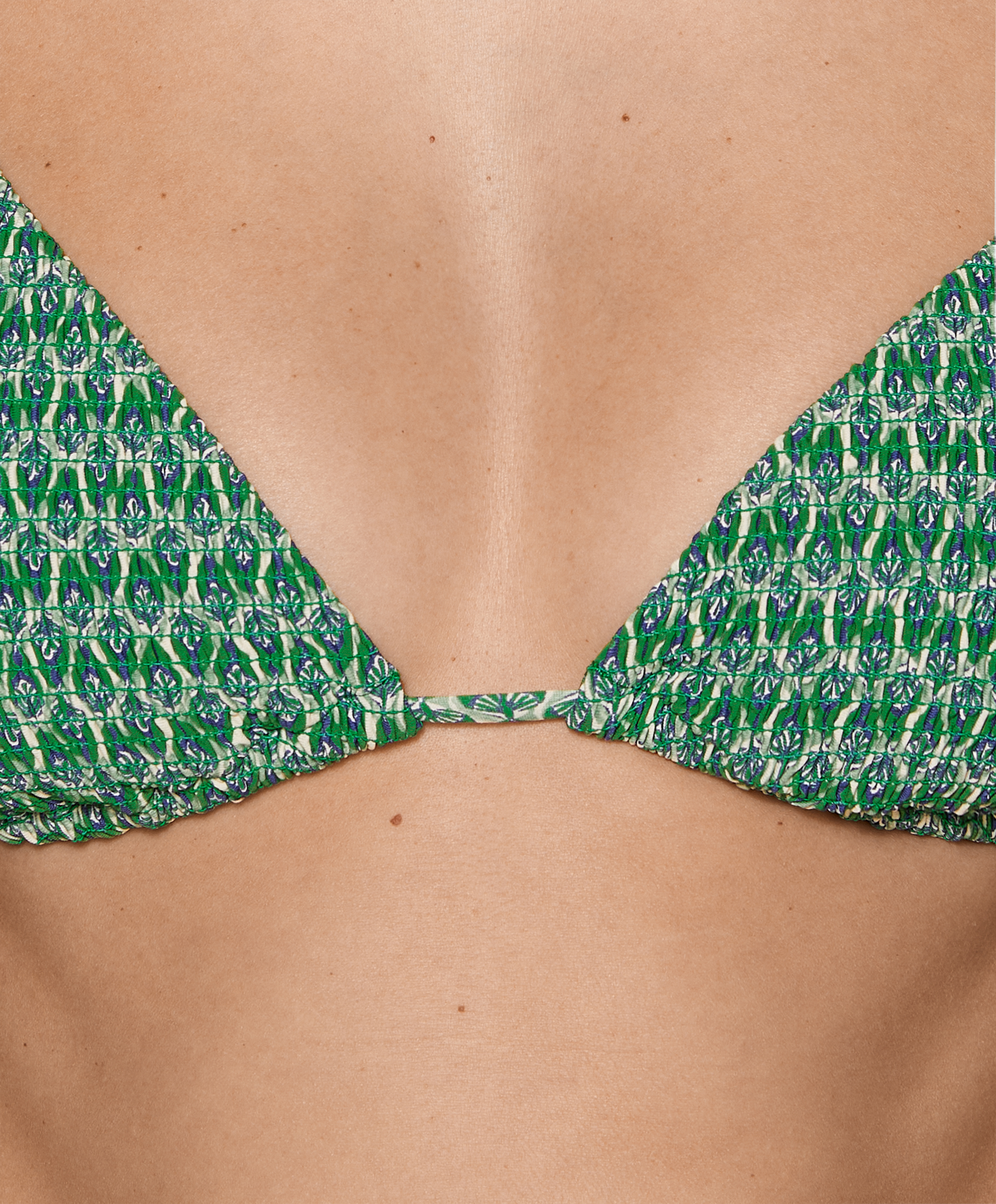 OYSHO Smock stamp print triangle bikini top