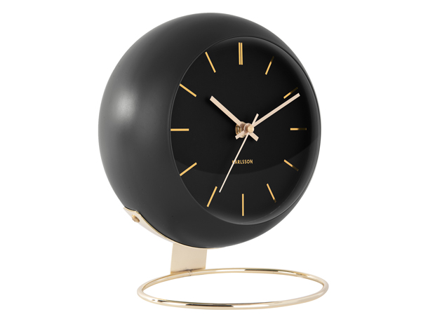 Table clock Globe black, Des. Armando Breeveld