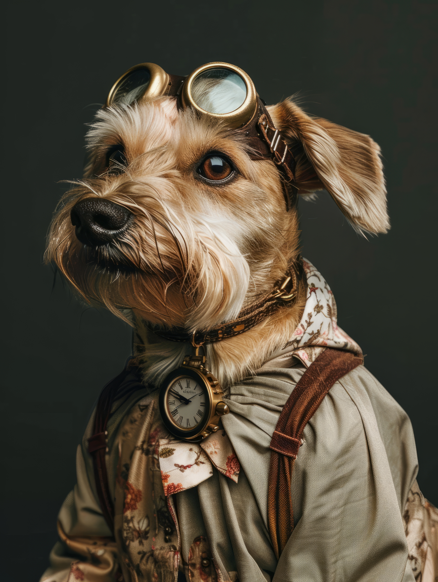 Canvas schilderij van een Norfolk Terrier 100x200 cm