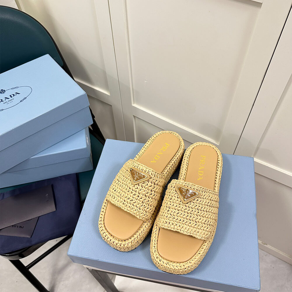 PRADA Crochet flatform slides - Top Club