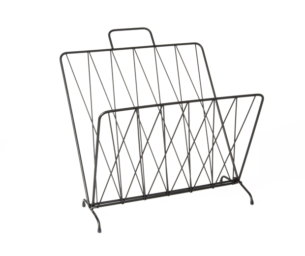 Magazine rack Diamond Raster metal matt black
